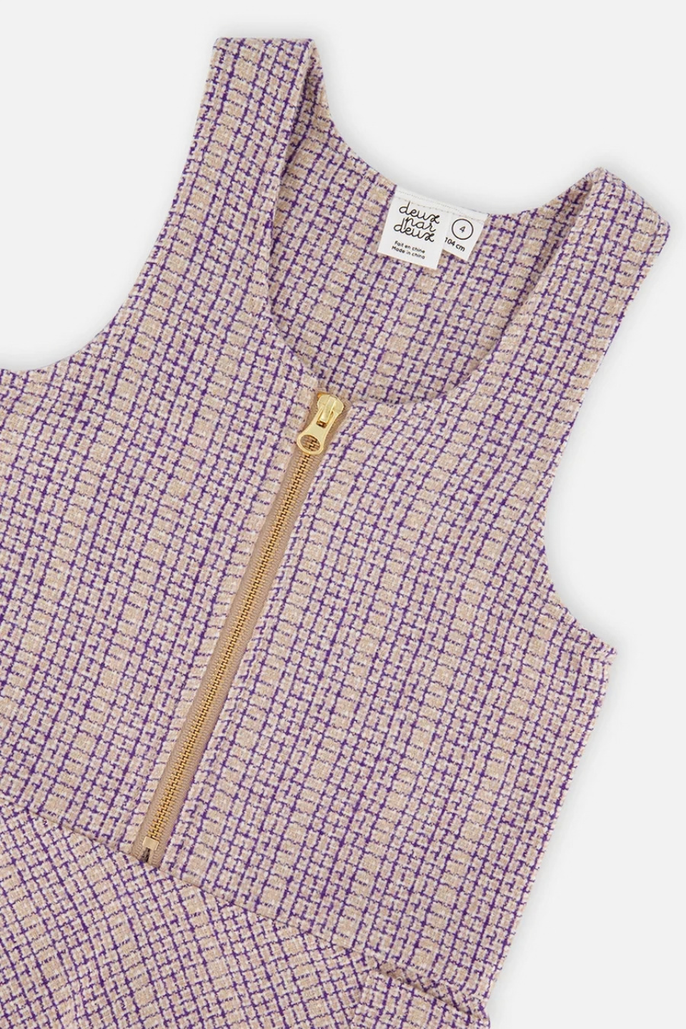Deux Par Deux Jumper Purple Checkered