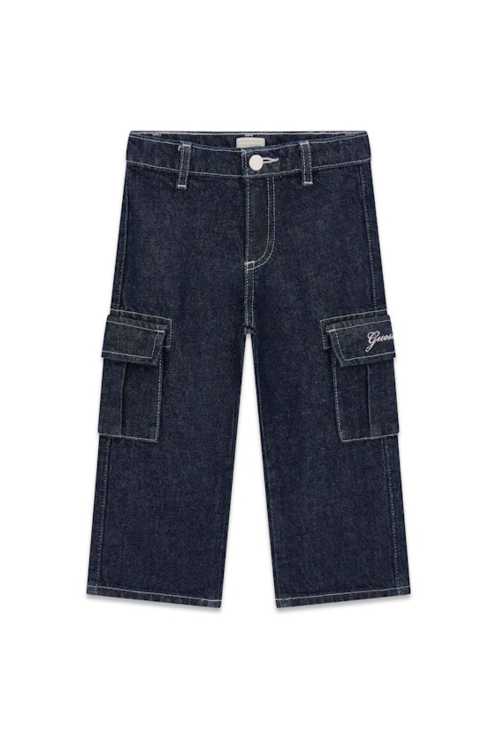 Palazzo Cargo Rigid Denim Pant - Hot Peppers Clothing