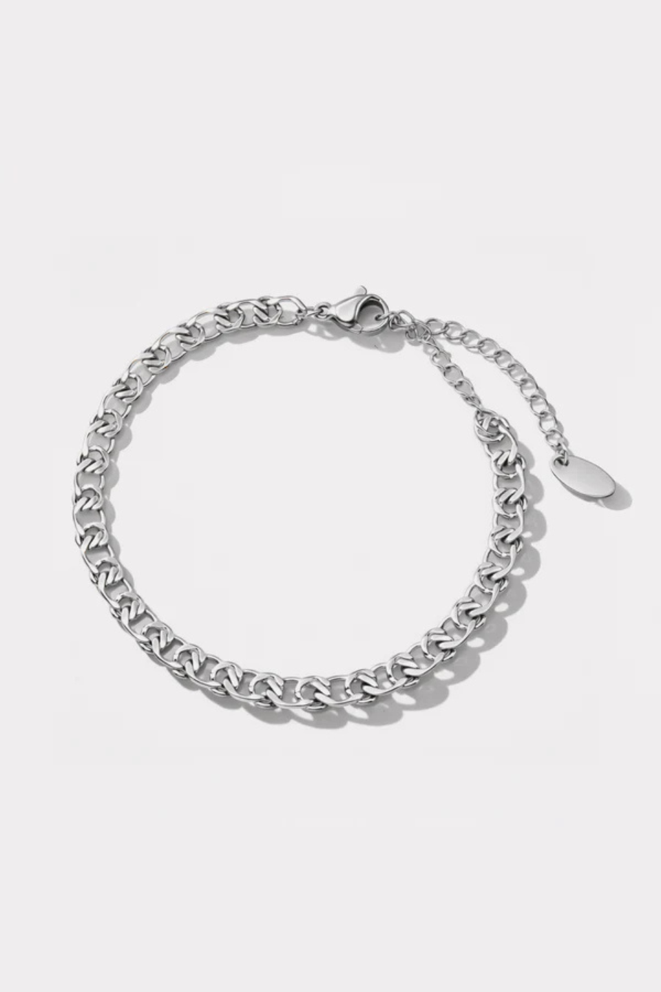BIZOU Silver stainless steel cross mesh bracelet BIZOU