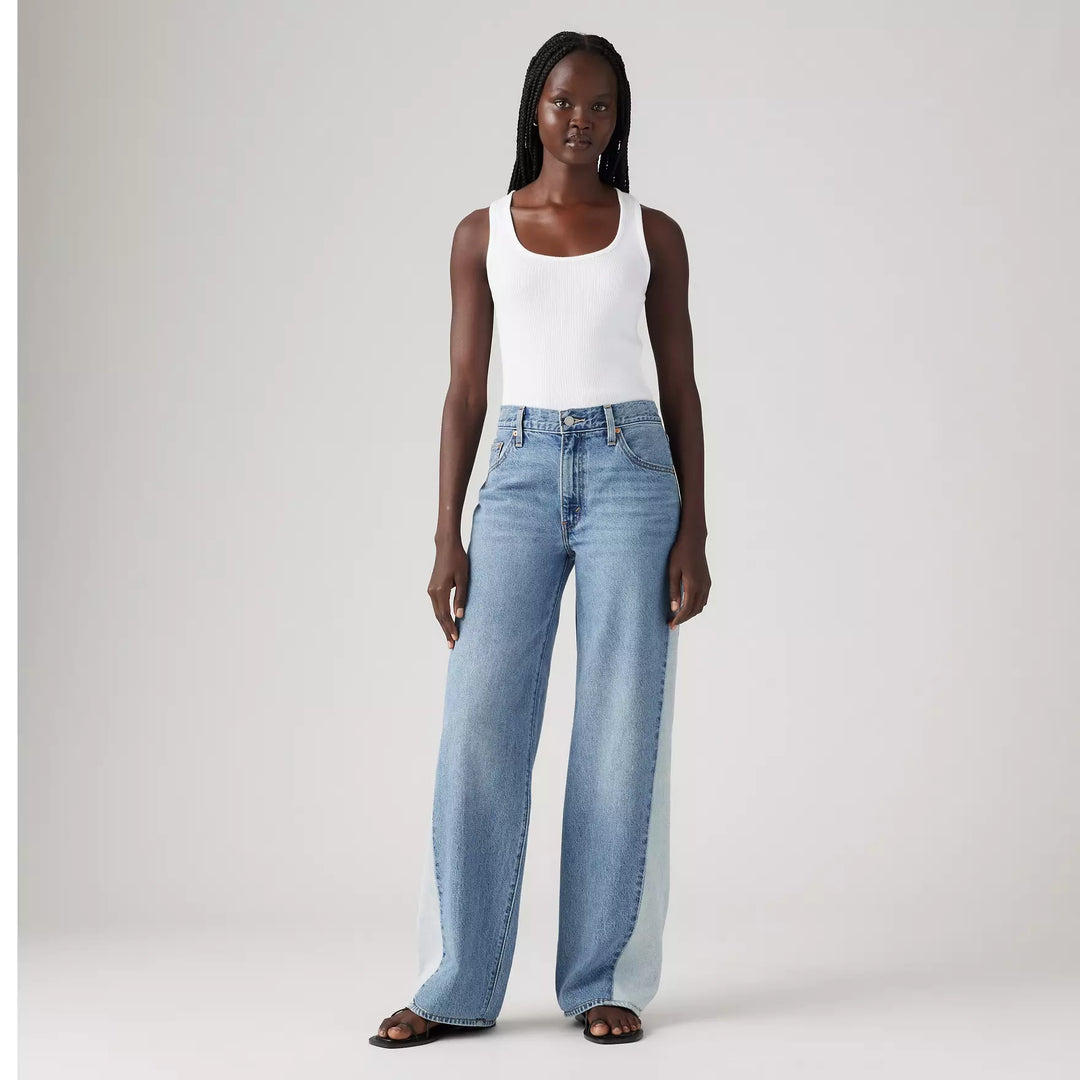 Baggy Dad Pieced Jeans