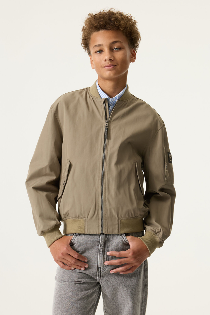 Brown bomber jacket