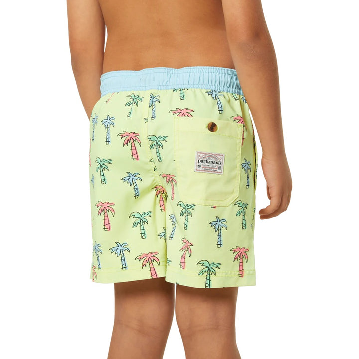Little Trees Yellow Boys Party Short