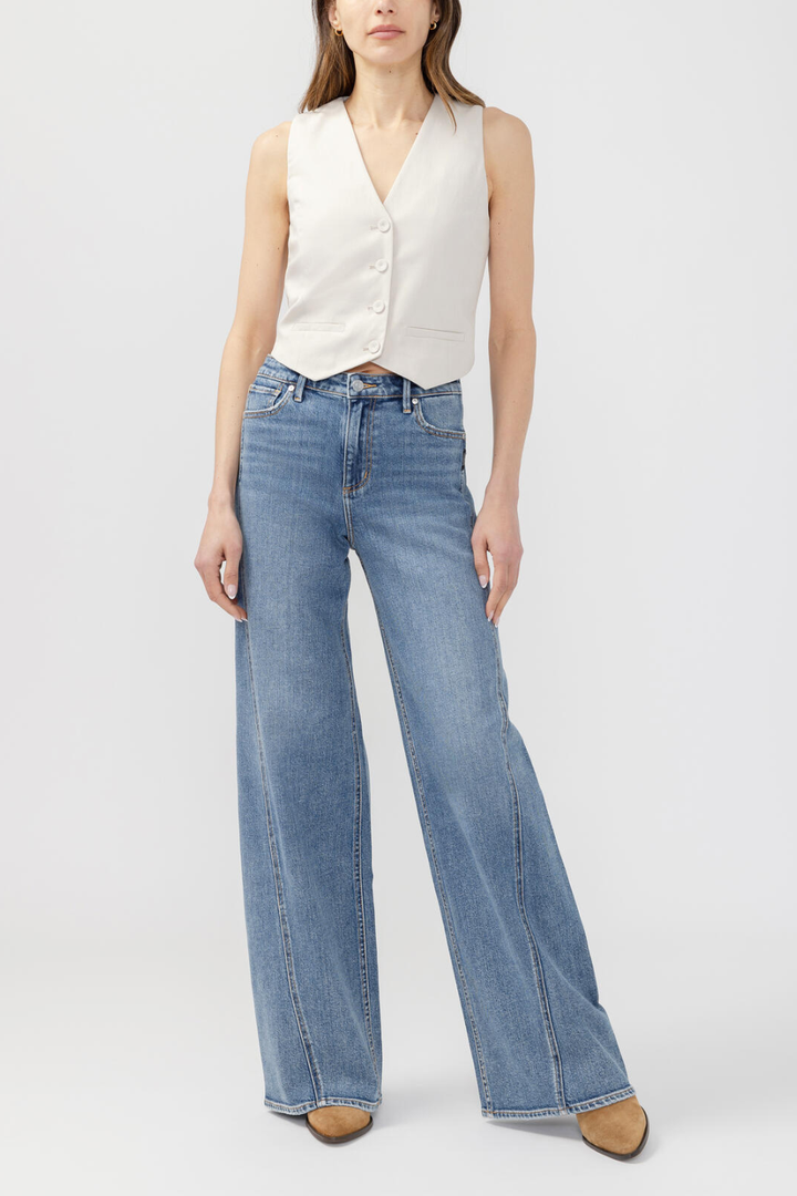 Silver Isibister Wide Leg Jeans