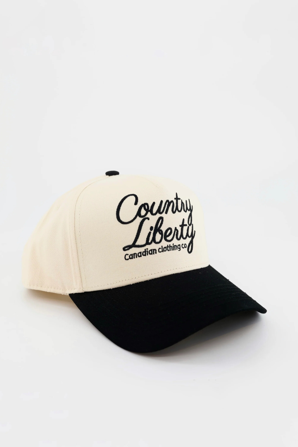 Country Liberty Black Two-Tone Cursive Script Hat COUNTRY LIBERTY