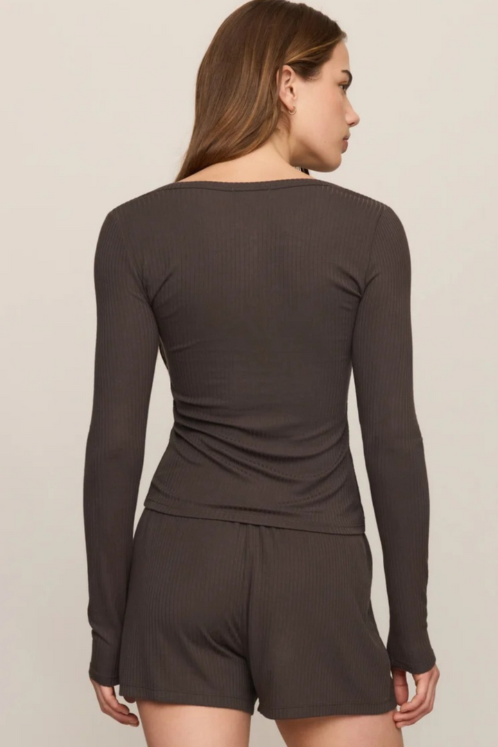 Z Supply Just Right Rib Henley Top