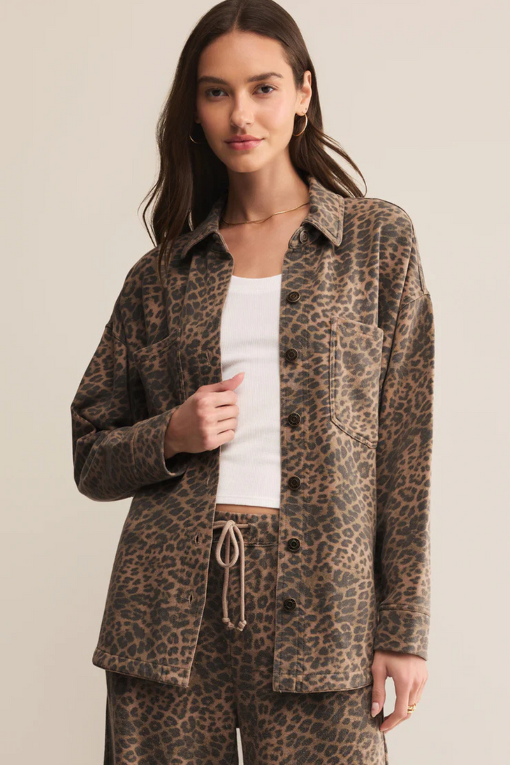 All Day Knit Leopard Jacket
