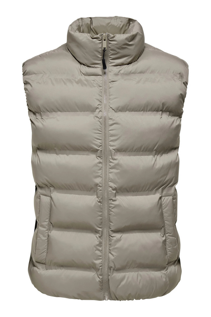 Union Seamless Puffer Vest in Desert Taupe