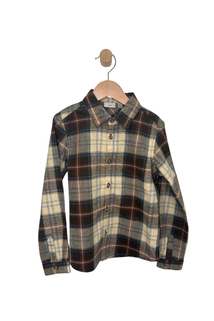 MID Kids Boys Plaid Button-Up Shirt