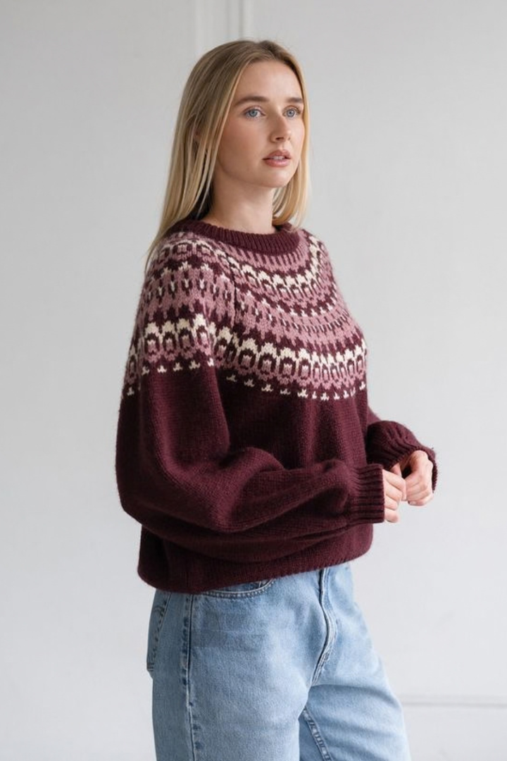 Brunette the Label New Fair Isle Knit Sweater