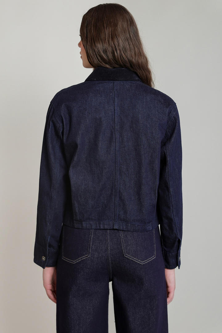 Dex Romi Corduroy Collar Denim Jacket