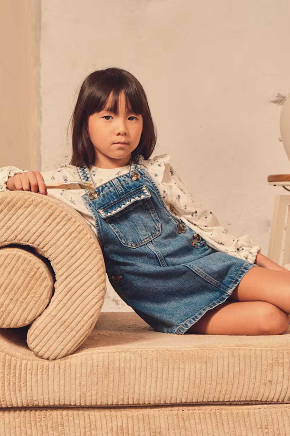 Mayoral Girls Embroidered Overall Skirt