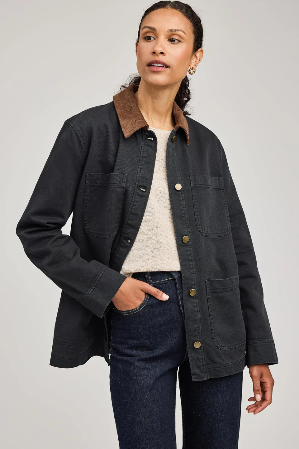 Miller Barn Jacket In Washed Black