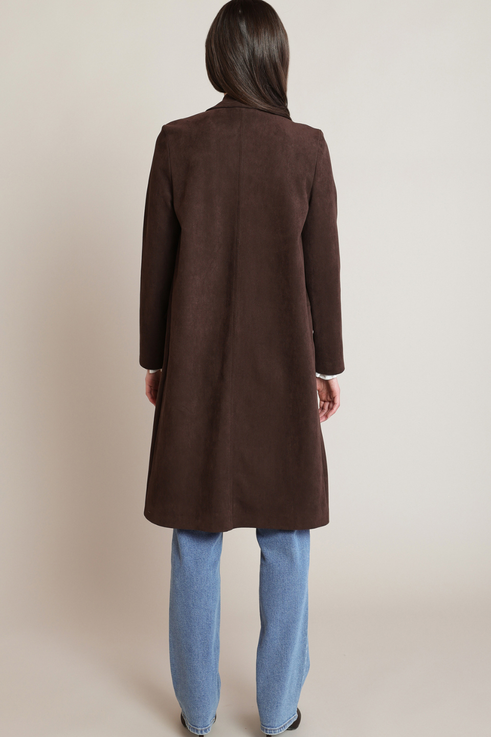 Black Tape Geneva Faux Seude Coat