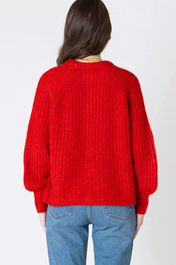 Ruby Crewneck Textured Cardigan