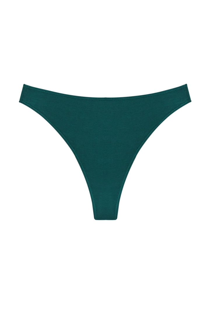High Rise Thong in Green | Mineral Undies