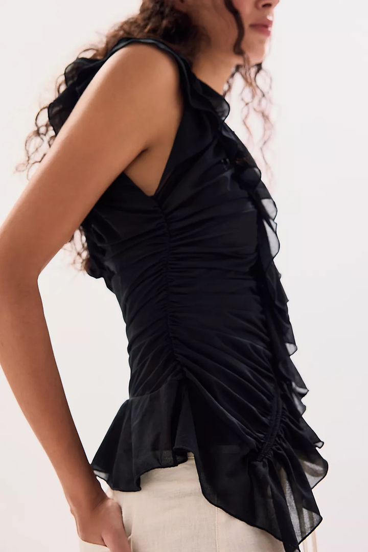 Free People Blythe Ruffle Top FREE PEOPLE