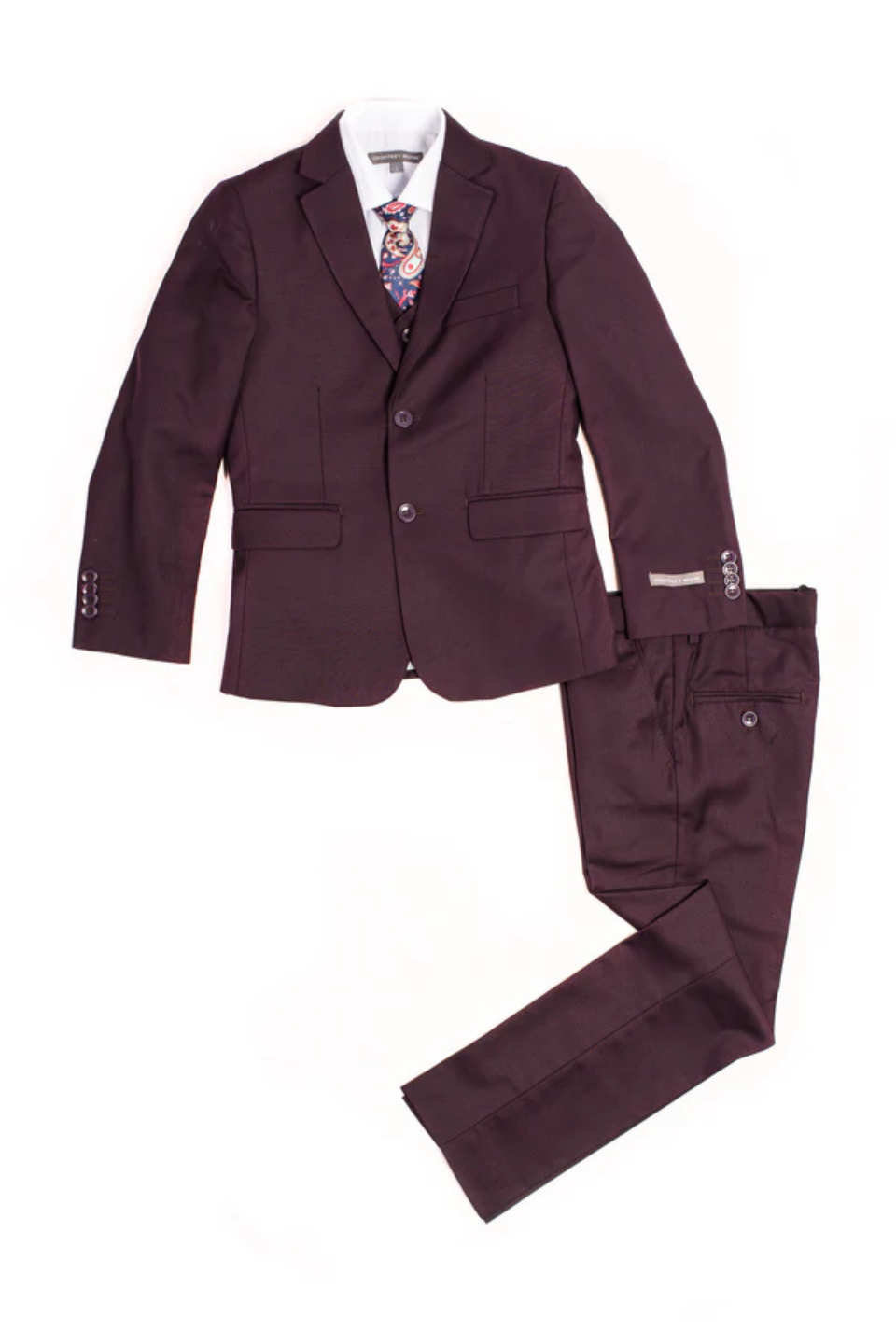 AXNY 5 Pc Burgundy Suit - Hot Peppers Clothing