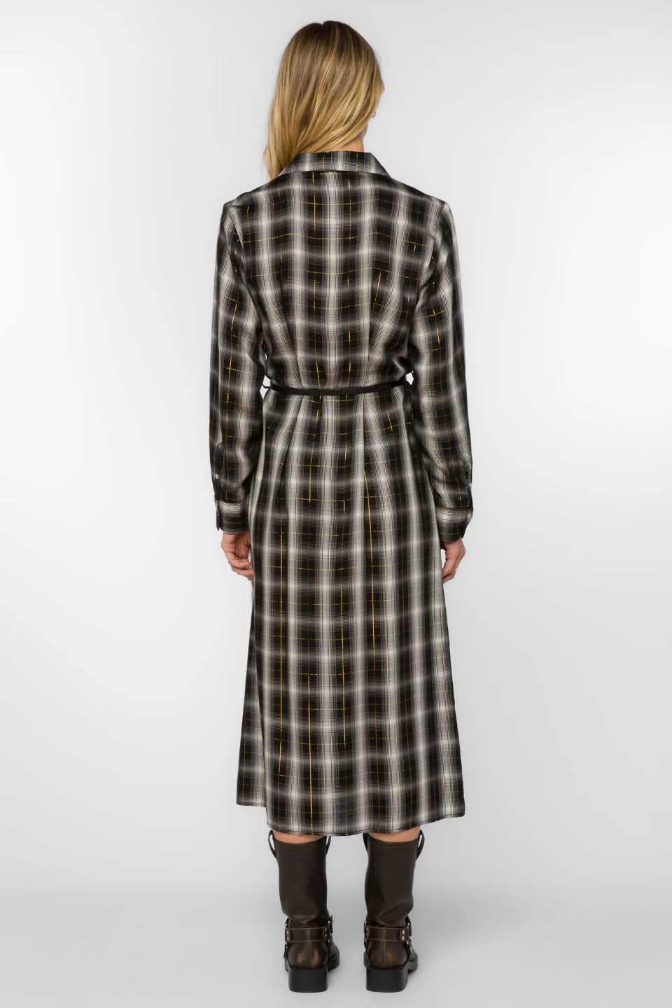 Jericho Black White Plaid Dress