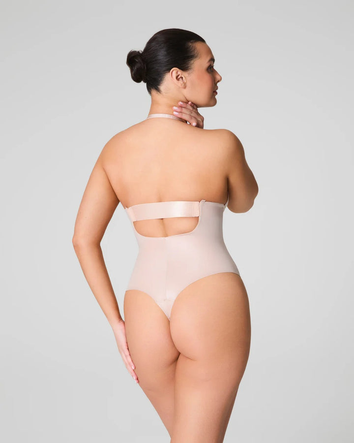 Plunge Low-Back Thong Bodysuit