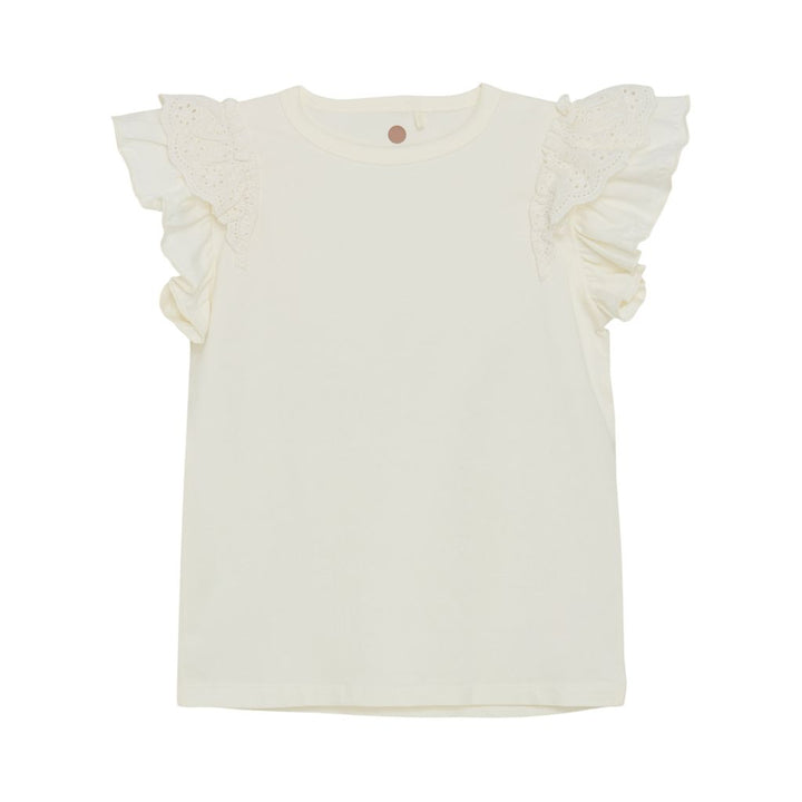 Ruffle Sleeve Organic Cotton T-Shirt