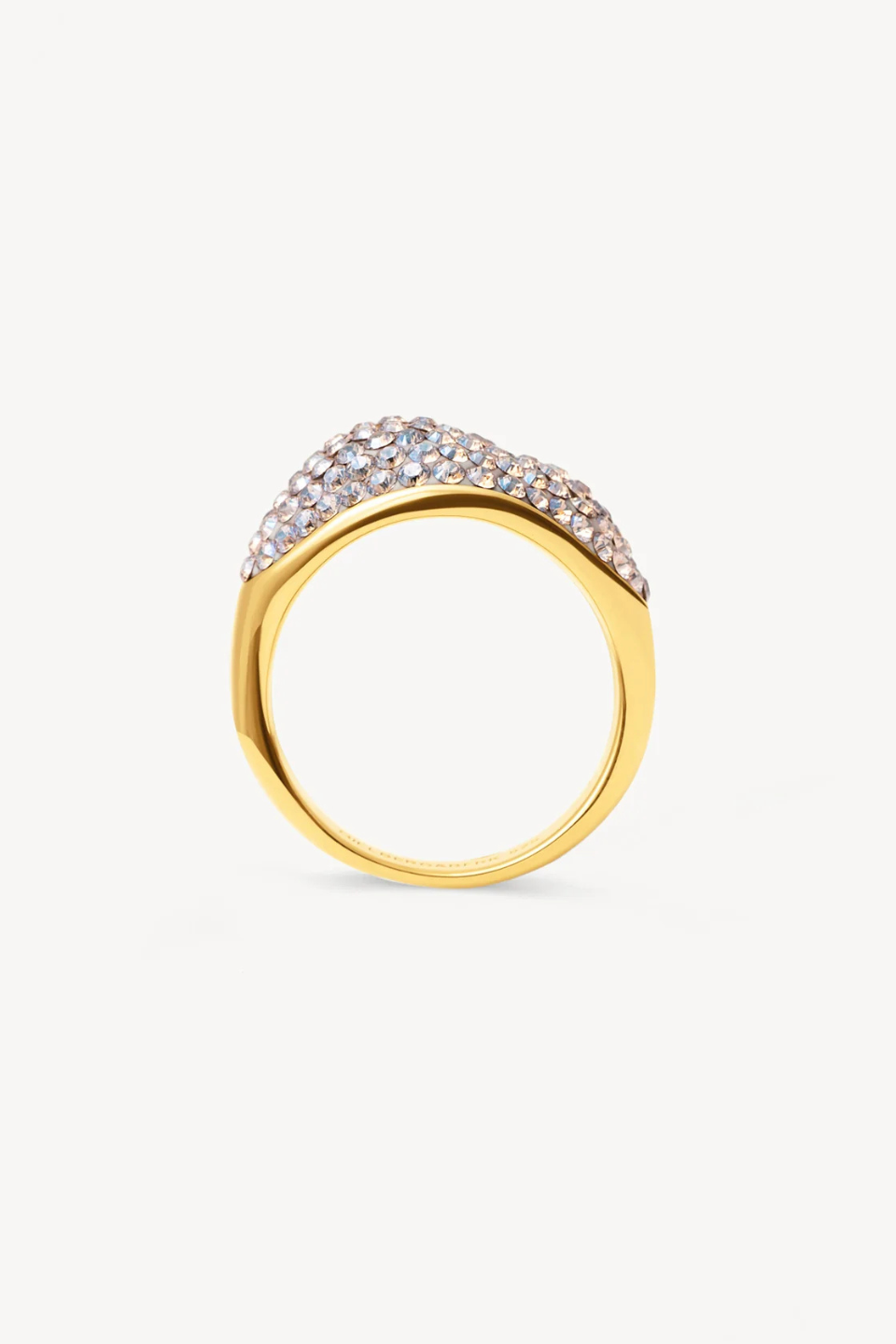 Champagne Sparkle Wave Ring