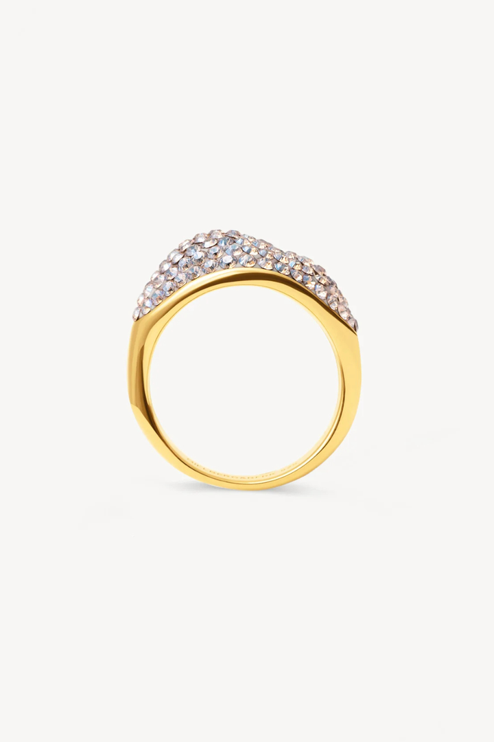Champagne Sparkle Wave Ring