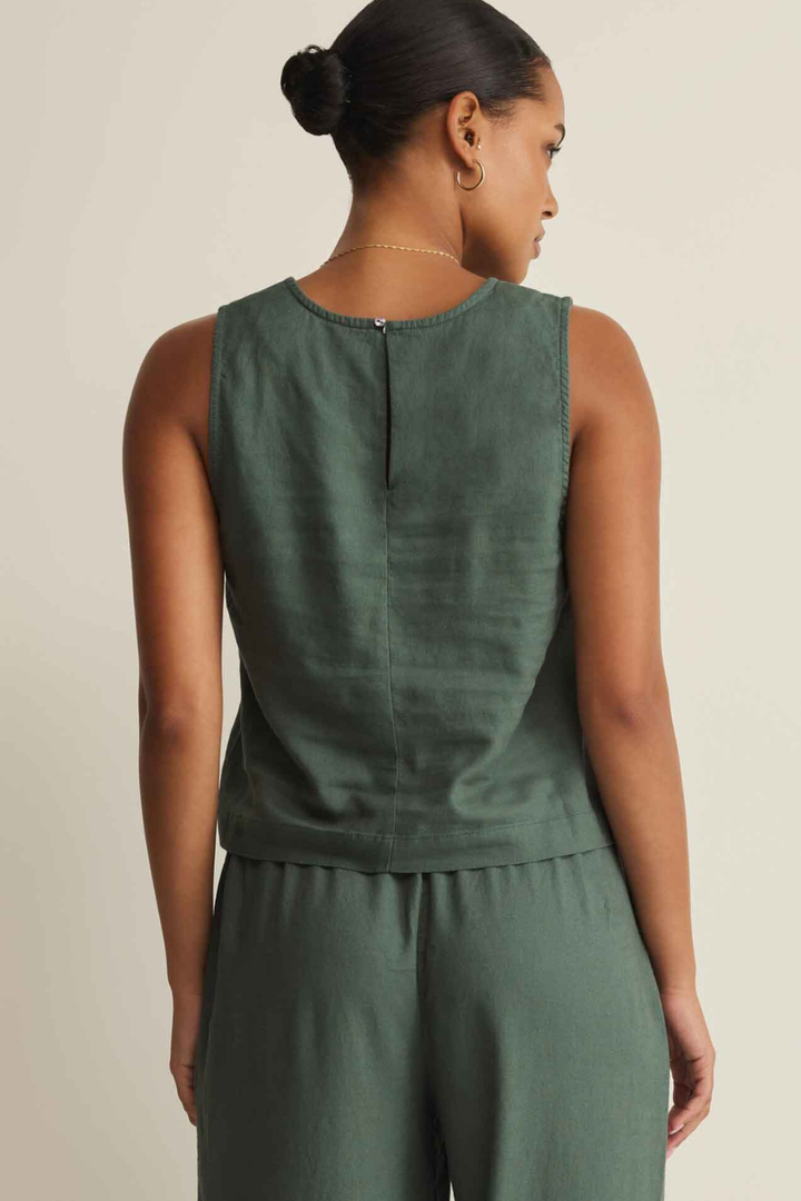 Z Supply Sloane Linen Cropped Tank Z SUPPLY