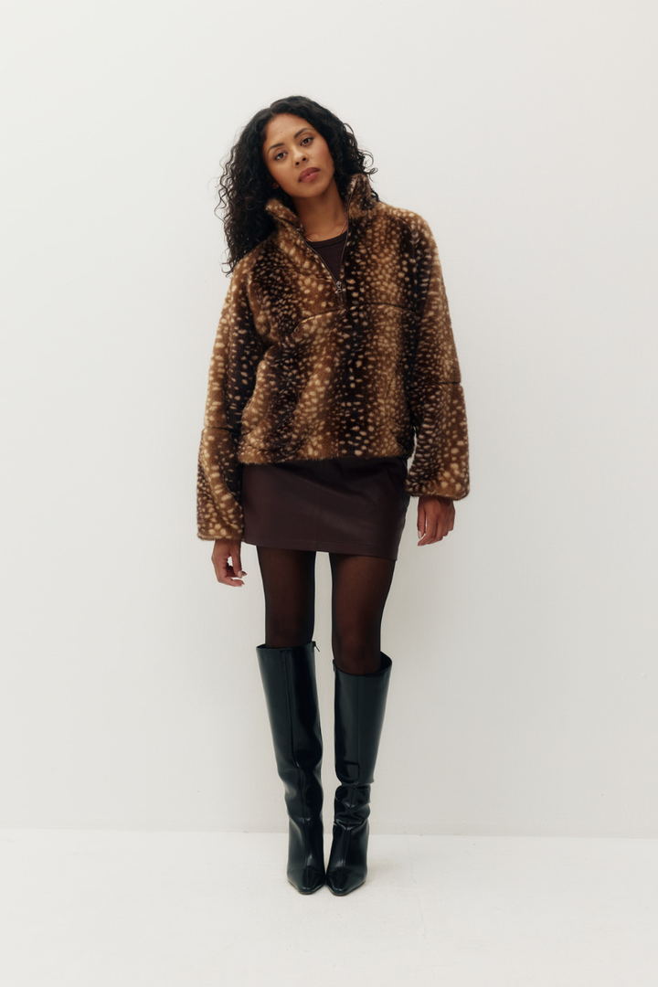 Kuwalla Women’s Tachette Faux-Fur Zip-Up