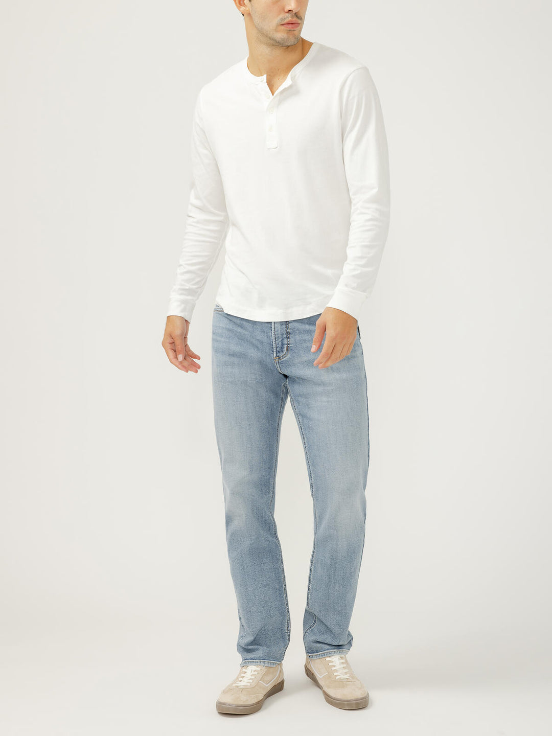 Silver Machray Classic Fit Slim Straight Knit Flex Jeans