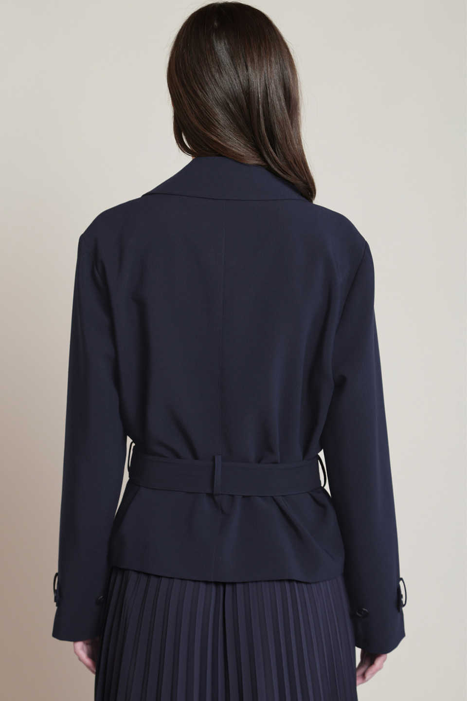 Black Tape Tiffany Short Trench Coat