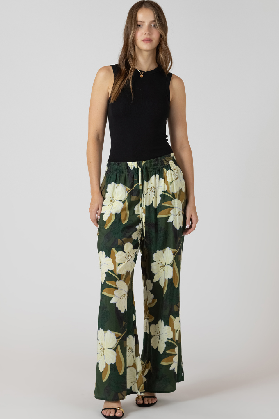 Dex Charlee Wide Leg Flowy Pants - Hot Peppers Clothing