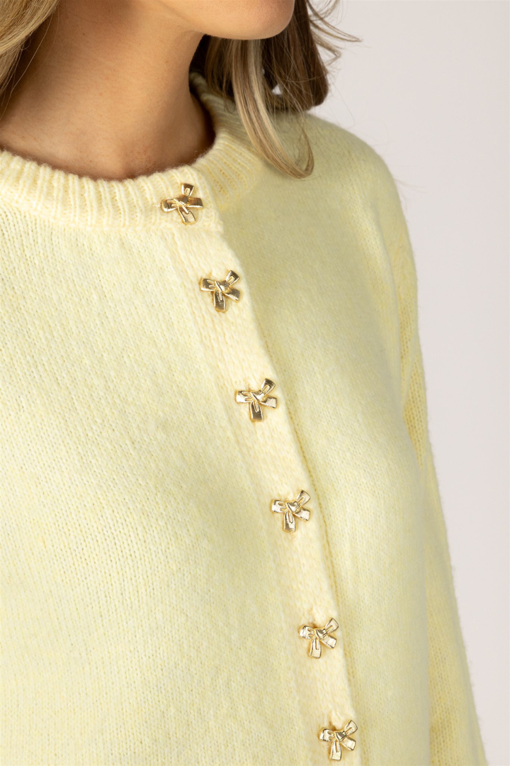 Lyla &amp; Luxe Aisha Bow Cardigan