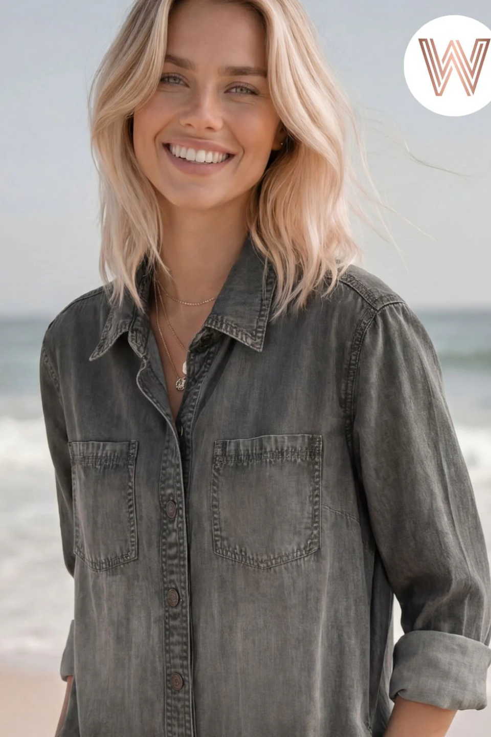 Ash Denim Jacket in Charcoal