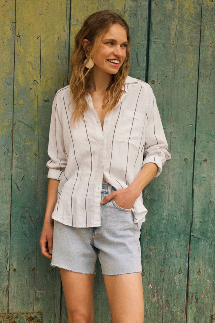Perfect Linen Striped Top