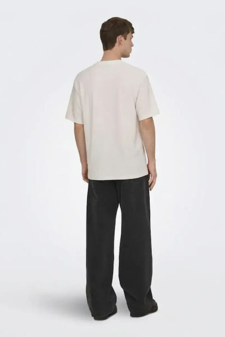 Only &amp; Sons Men’s T-Shirt in Cloud Dancer - Hot Peppers Clothing