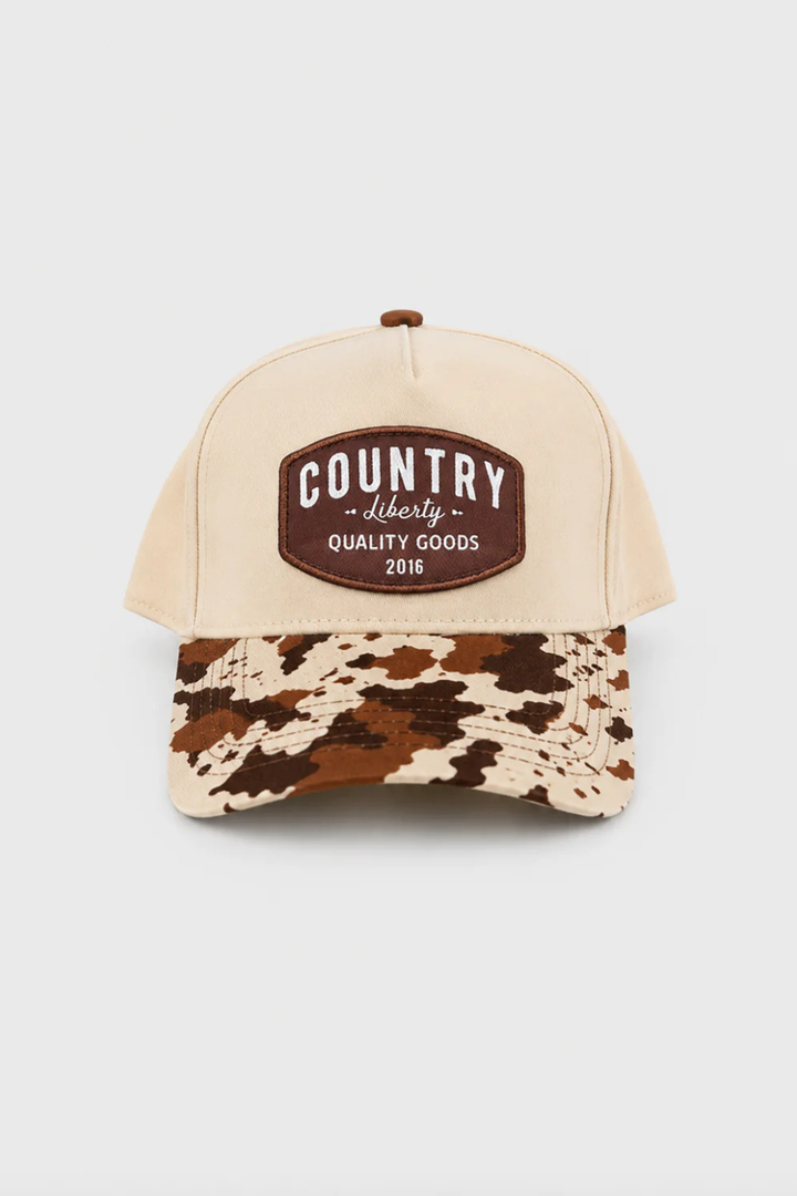 Country Liberty Natural/Cowprint Backroad Hat COUNTRY LIBERTY