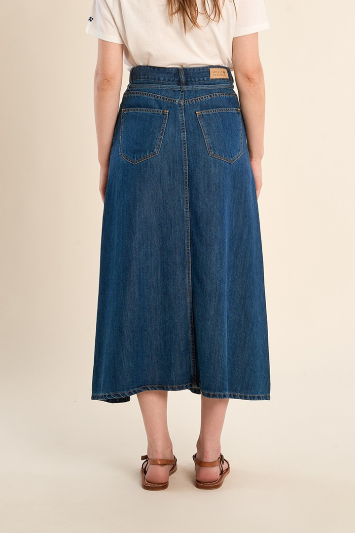 Long denim skirt - Hot Peppers Clothing