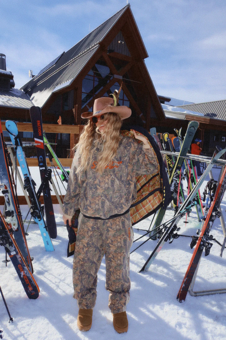THE NAME YOURSELF TREE CAMO BARREL-LEG TRACKPANTS SABBI