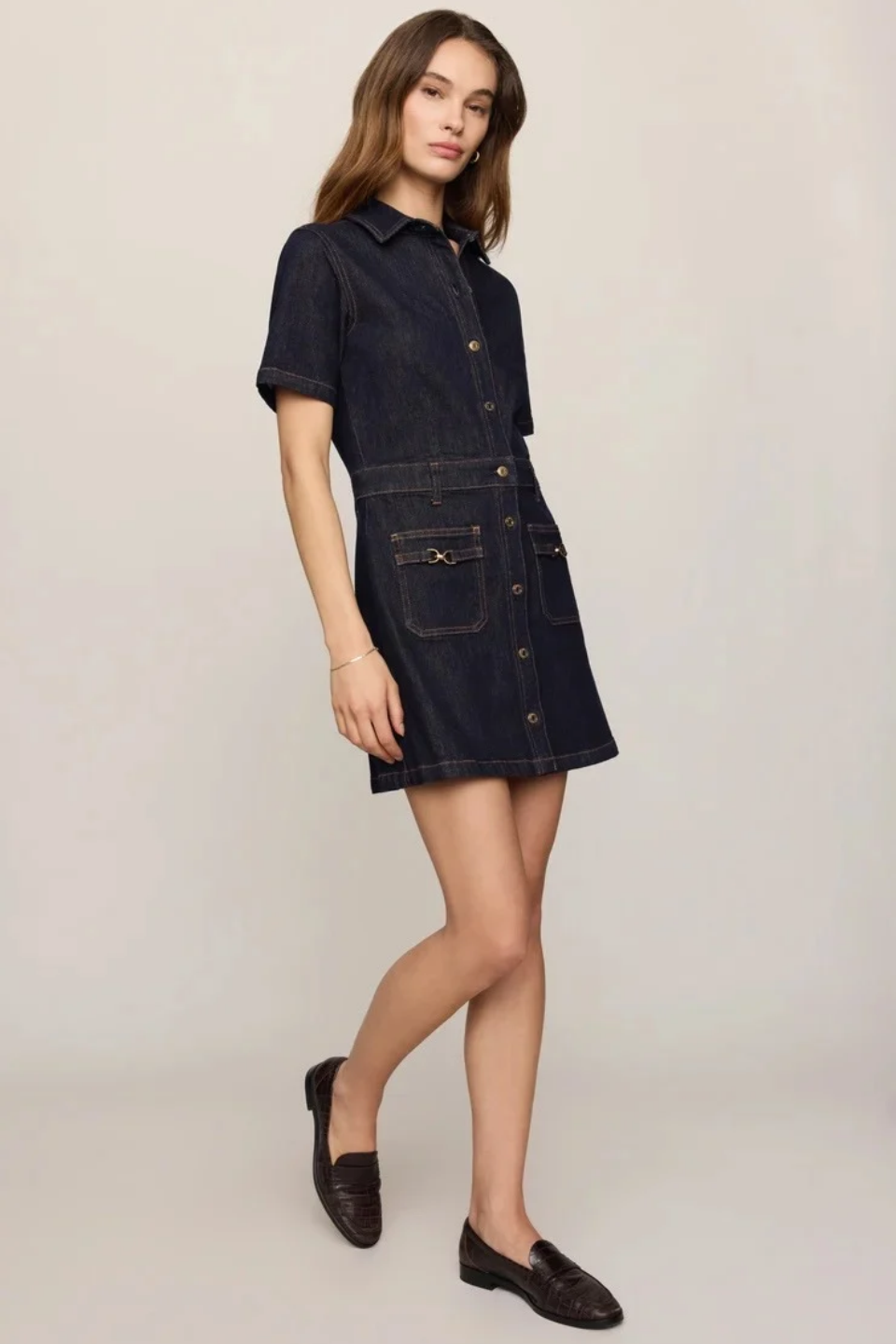 Z Supply Crush Denim Mini Dress