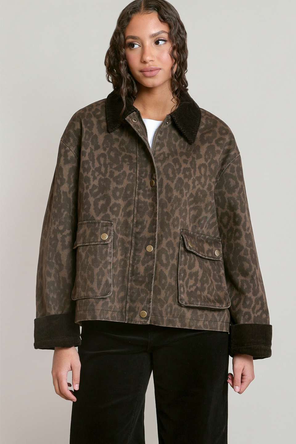 Dex Juno Leopard Denim Jacket