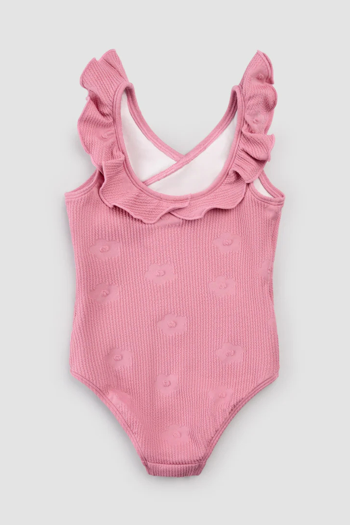 Hibiscus Pink Cross-Body Swimsuit - Hot Peppers Clothing