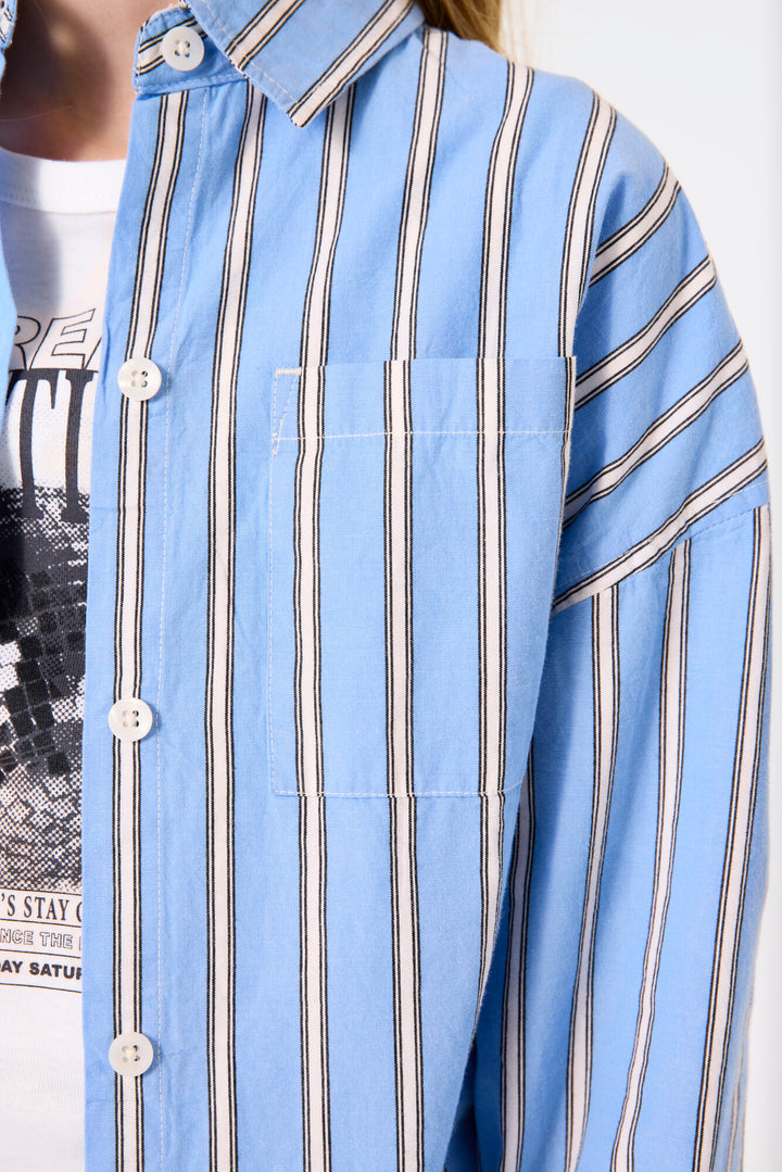 Striped Poplin Blouse