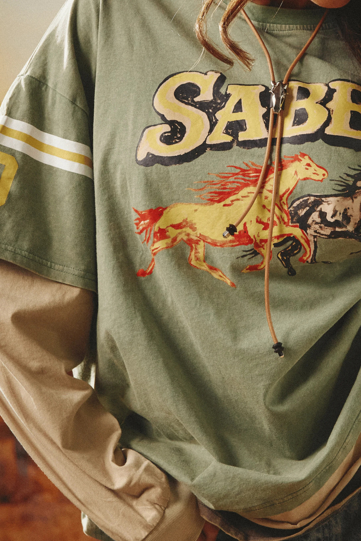 SABBI NEIGH SAYER LONG SLEEVE TEE SABBI