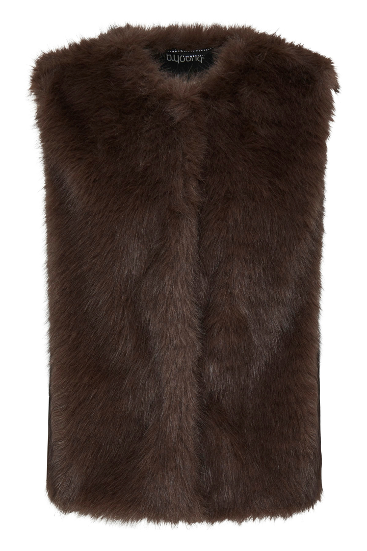 b.young Cesille Faux-Fur Waistcoat