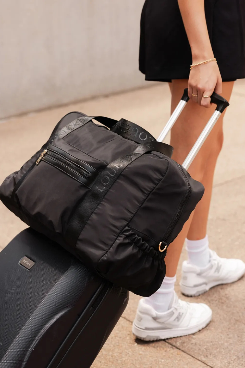 Jenn Nylon Travel Bag in Black