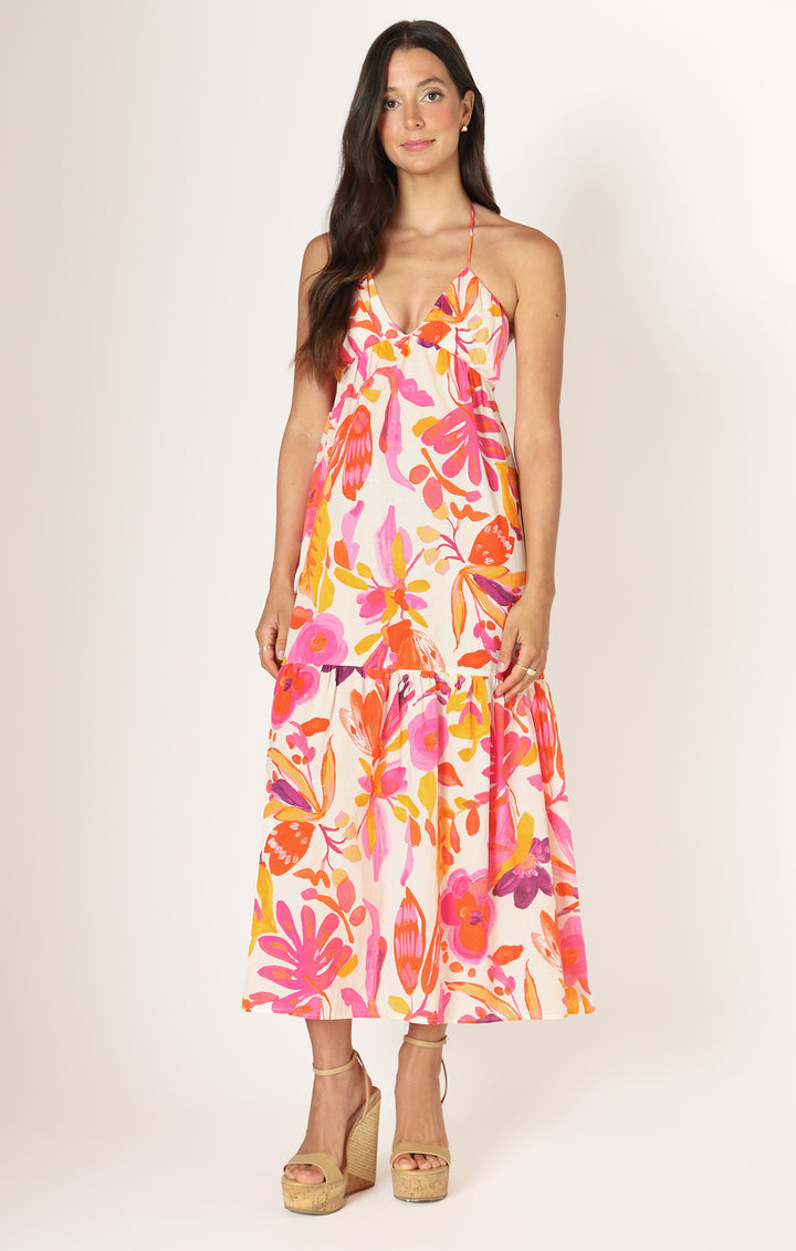 Corset Tiered Maxi Dress