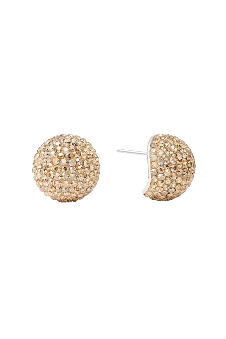 Icon Sparkle Stud Earrings in Soft Gold