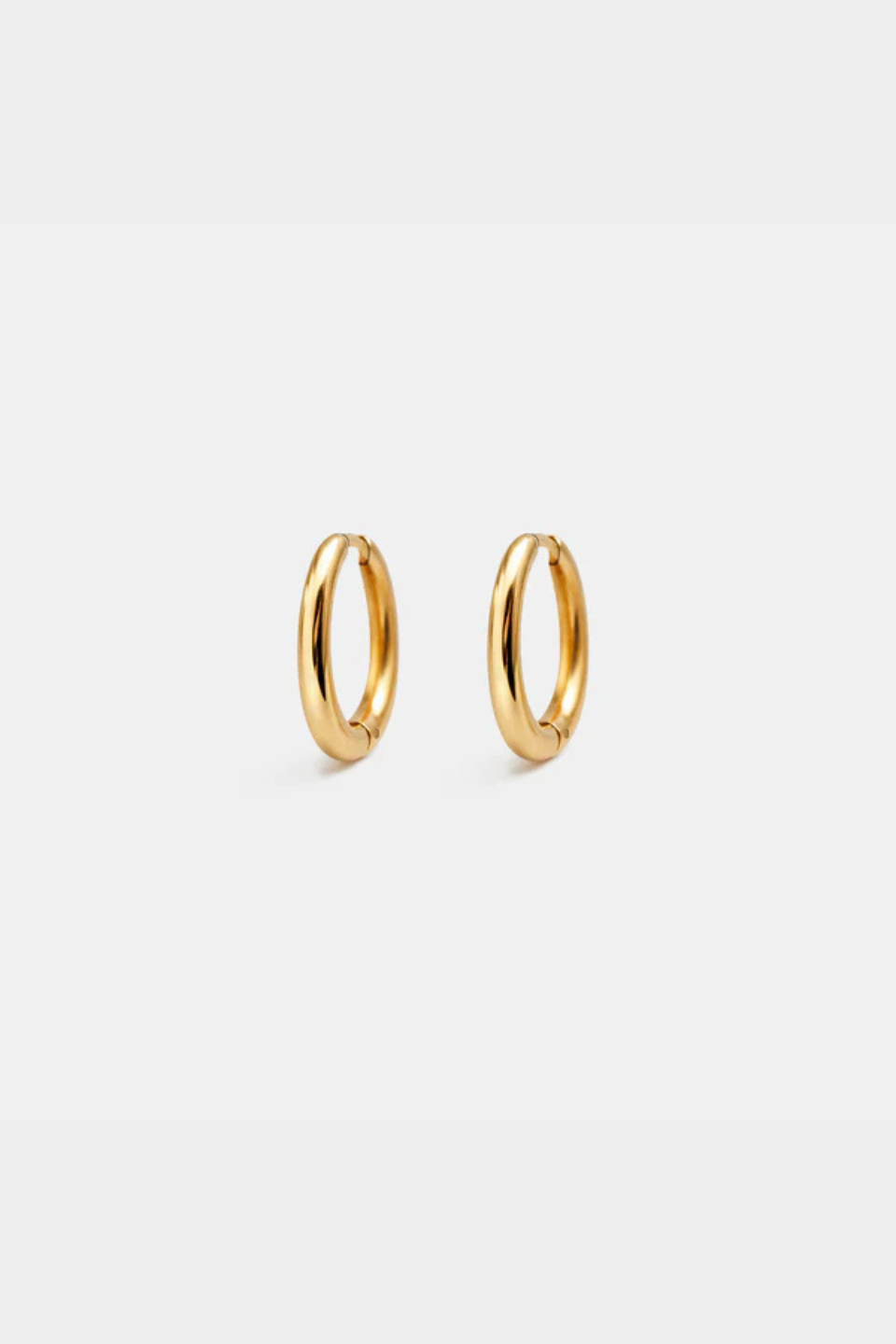 Gold stainless steel huggie hoop earrings