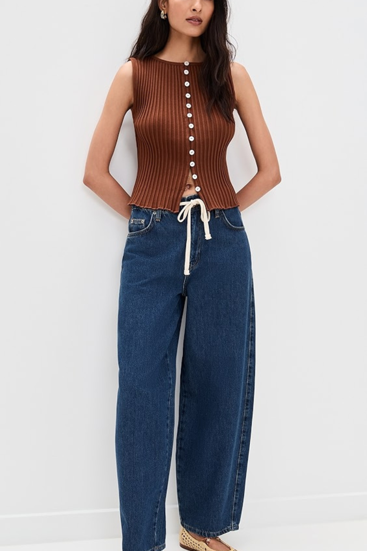 Free People Tilly Vest in Honey Bronze FREE PEOPLE