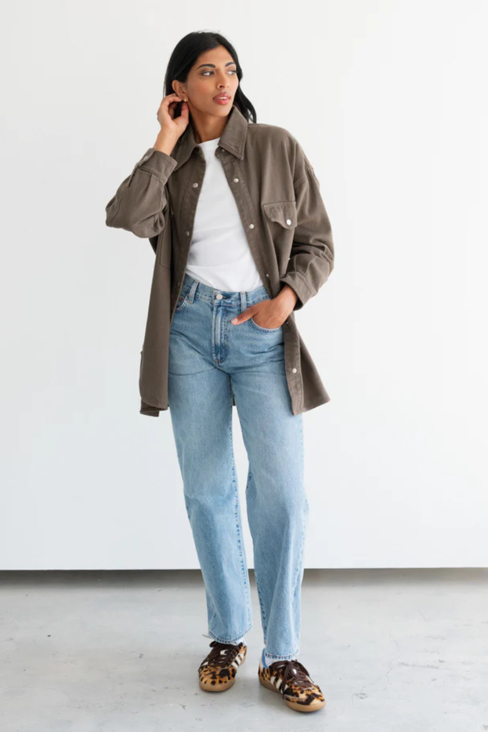 Shania Denim Jacket in Espresso